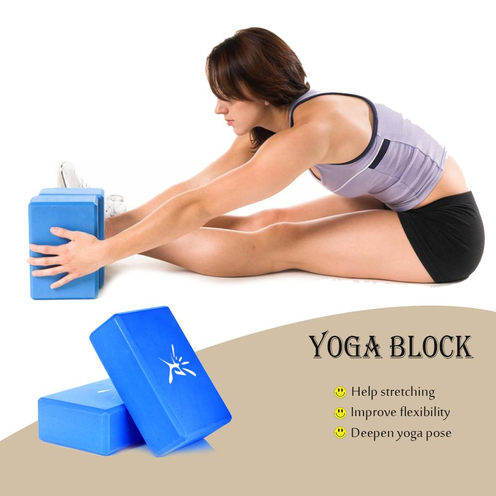 2Pcs Foam Yoga Block Plus Strap Exercise Fitness Workout