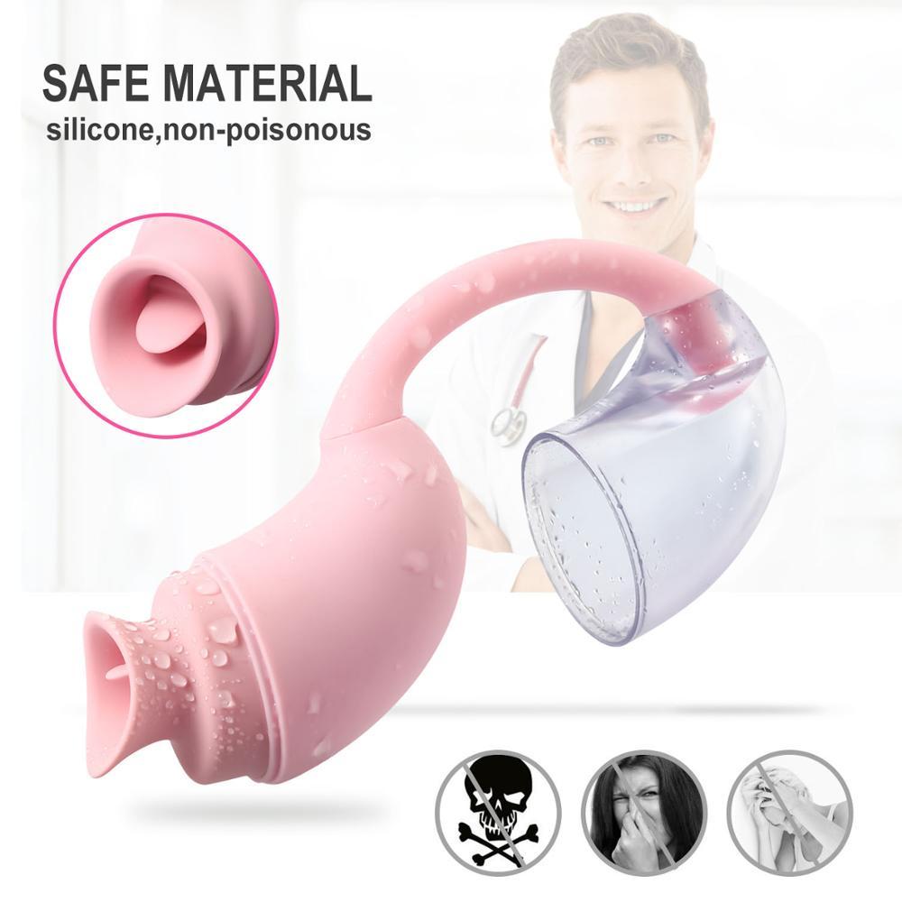 Clitoral Suction Vibrator Silicone Nipple Sucking Massager Pink Green