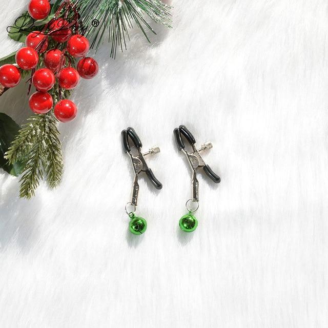 Christmas Bells Nipple Clamps Breast Clips Bdsm Bondage Restraints