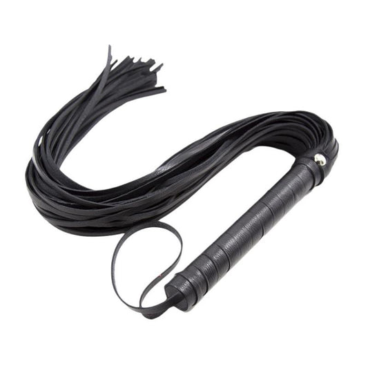 Black Pu Leather Bdsm Flogger Sex Toy Spanking Fetish Toys