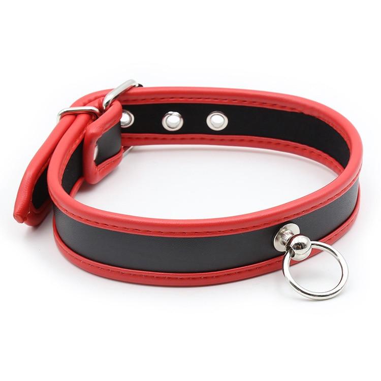 Soft Padded Collar Bdsm Pu Leather Slave Role Play Fetish Restraints Bondage