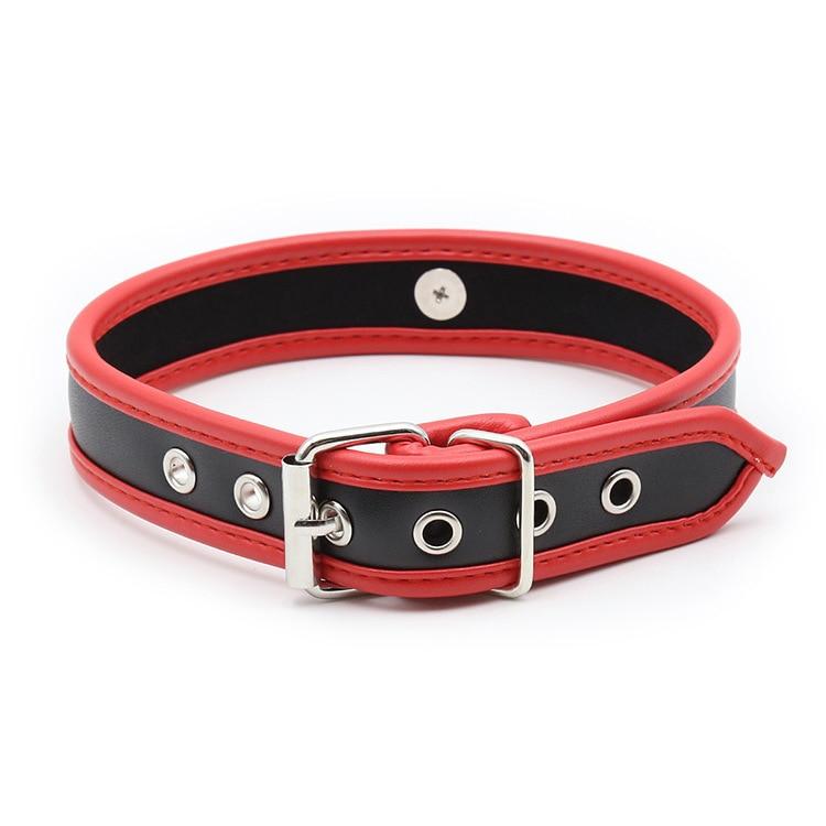 Soft Padded Collar Bdsm Pu Leather Slave Role Play Fetish Restraints Bondage