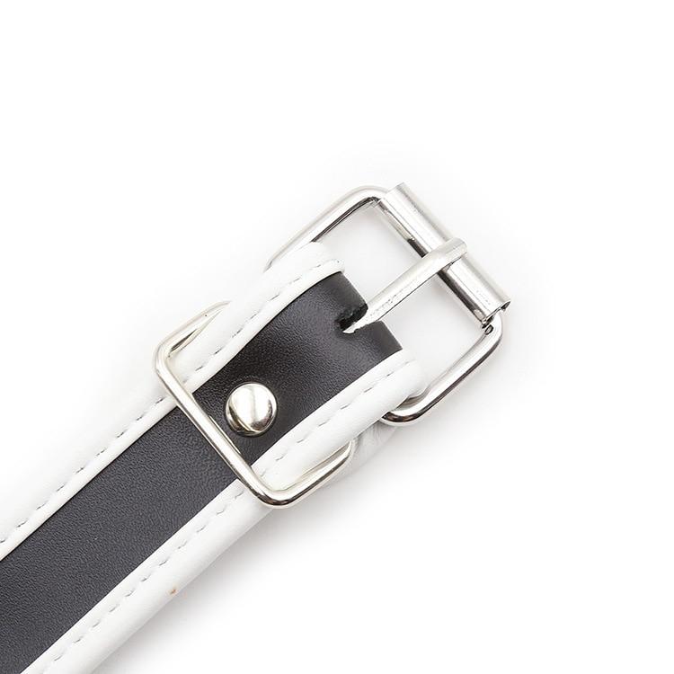 Soft Padded Collar Bdsm Pu Leather Slave Role Play Fetish Restraints Bondage