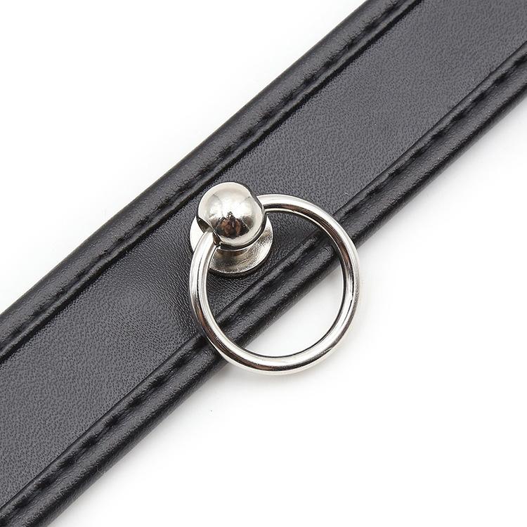 Soft Padded Collar Bdsm Pu Leather Slave Role Play Fetish Restraints Bondage