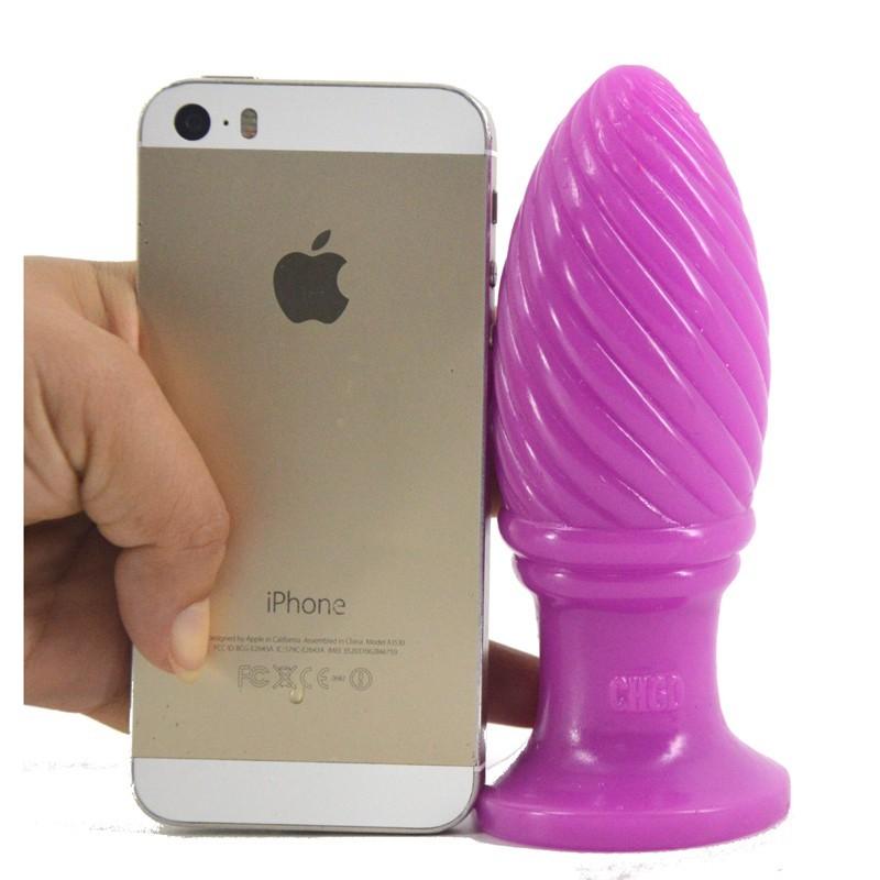 Thread Huge Anal Dildo Silicone Butt Plug Dong Suction Cup