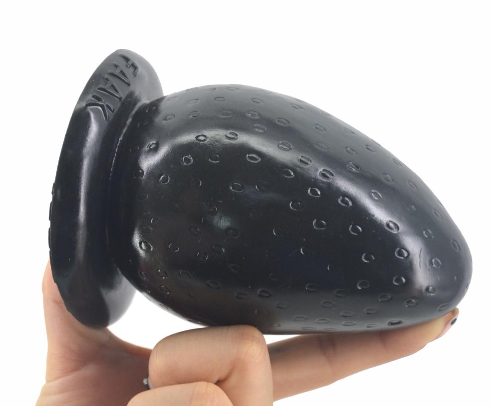 Big Huge Anal Plug With Suction Cup Novelty Strawberry Butt