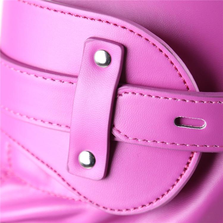 Pink Blue Fetish Full Hood With Mouth Dildo Gag Bdsm Bondage Sex Mask