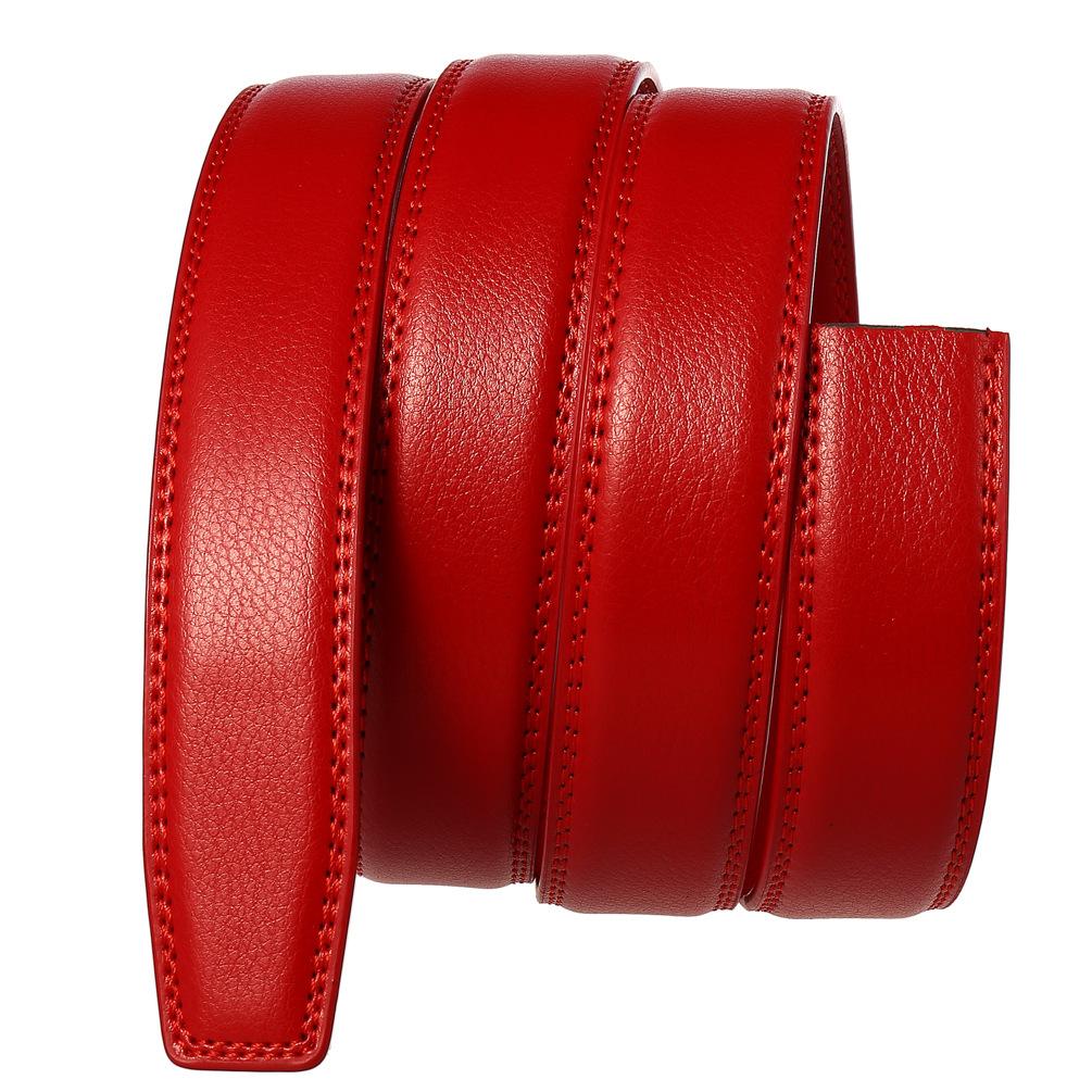 Black Red Real Leather Spanking Strap No Buckle Belt Bdsm Impact Fetish
