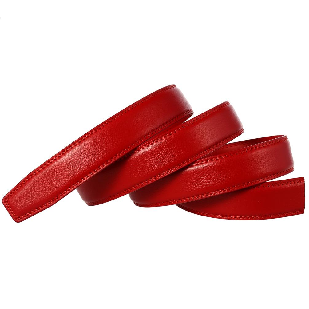 Black Red Real Leather Spanking Strap No Buckle Belt Bdsm Impact Fetish