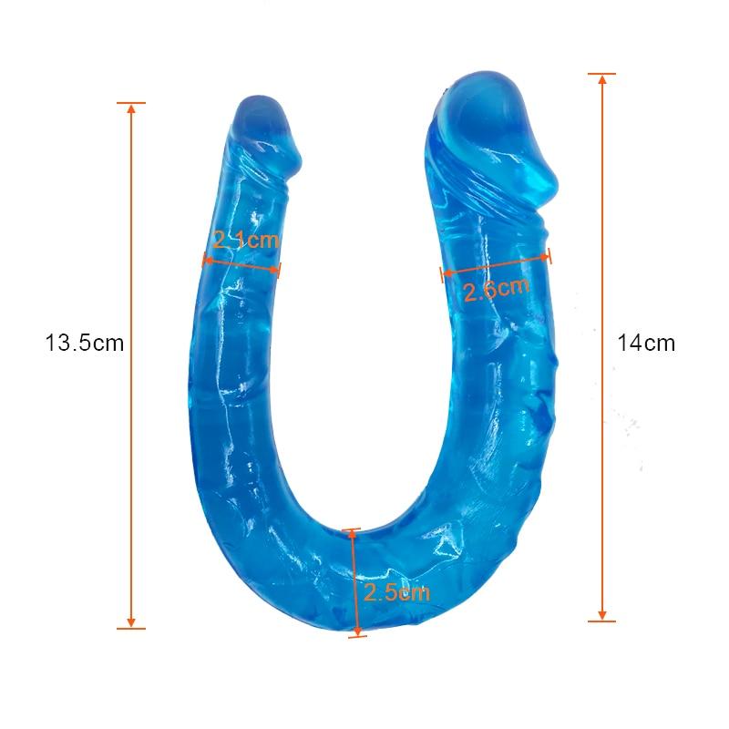 Colorful Double Ended Bdsm Dildo Soft Jelly Anal Plug Couples