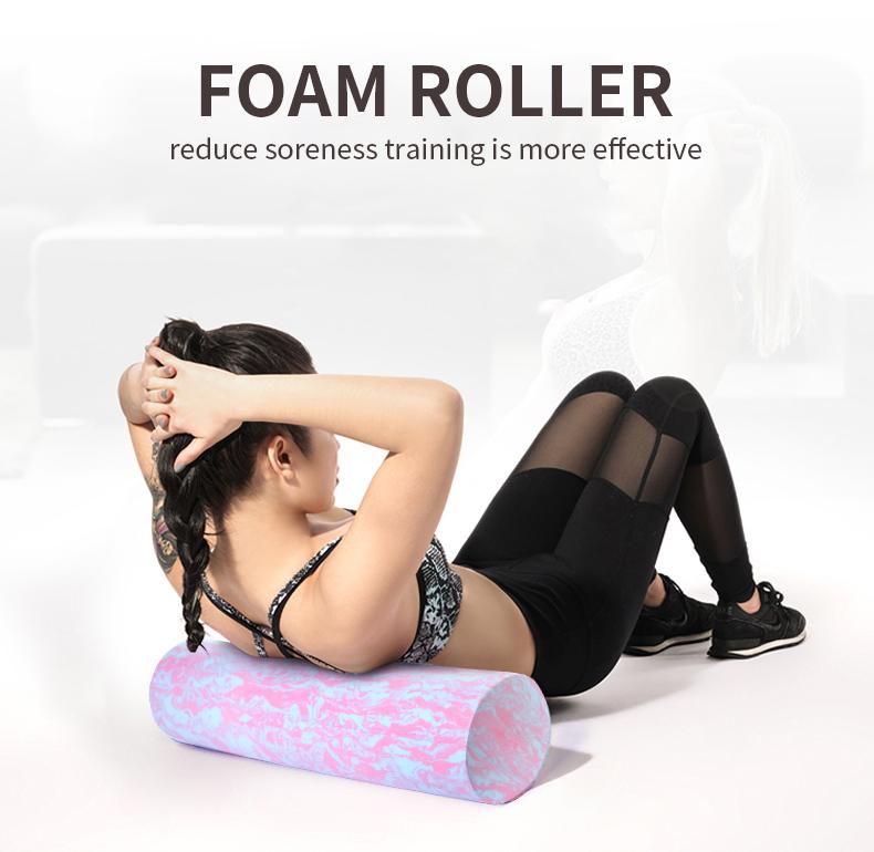 Eva Yoga Foam Roller Physio Back Training Pilates Gym Exercise Massage F01