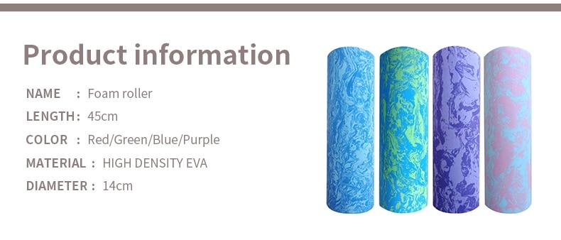 Eva Yoga Foam Roller Physio Back Training Pilates Gym Exercise Massage F01