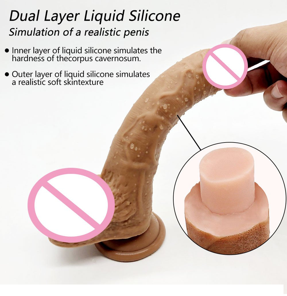 Super Soft Realistic Penis Dildo Suction Cup Dong Small / Medium Large