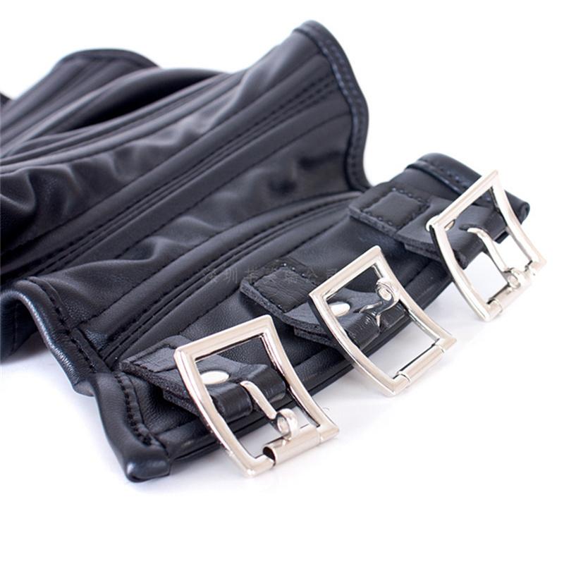Sexy Black Leather Neck Corset Masked Mystery Submissive Bdsm Fetish