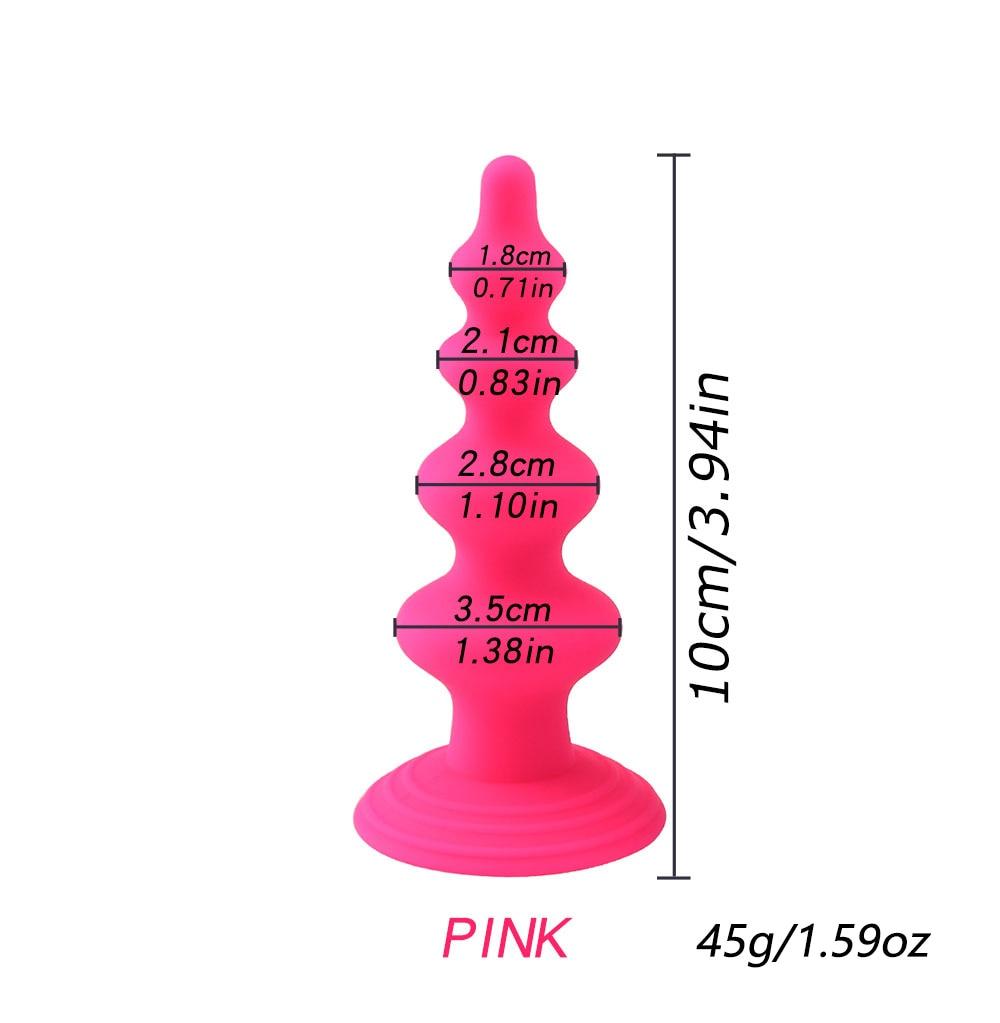 Silicone Anal Dildo Prostate Massager Strong Suction Cup Butt Plug