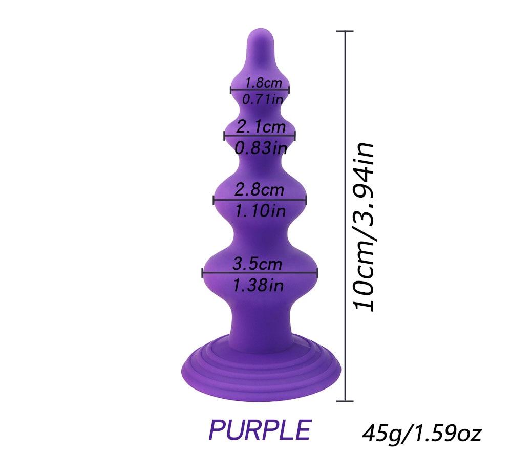 Silicone Anal Dildo Prostate Massager Strong Suction Cup Butt Plug