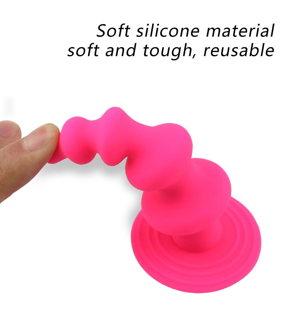 Silicone Anal Dildo Prostate Massager Strong Suction Cup Butt Plug