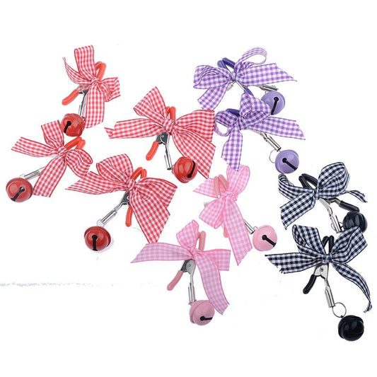 Cute Bow Bell Nipple Clamps Bdsm Littles Kink Fetish