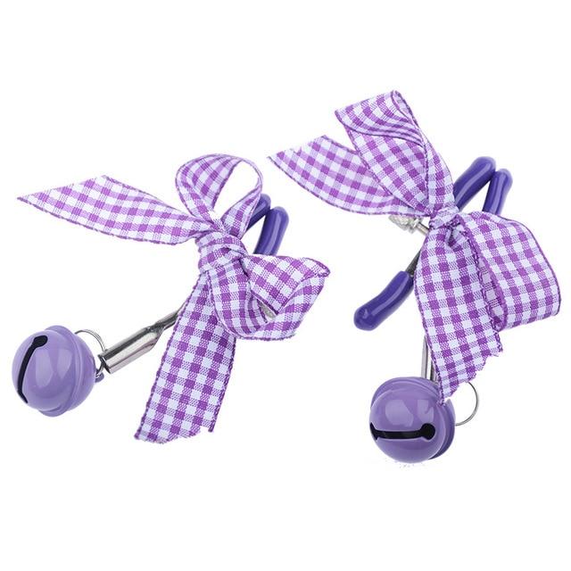 Cute Bow Bell Nipple Clamps Bdsm Littles Kink Fetish