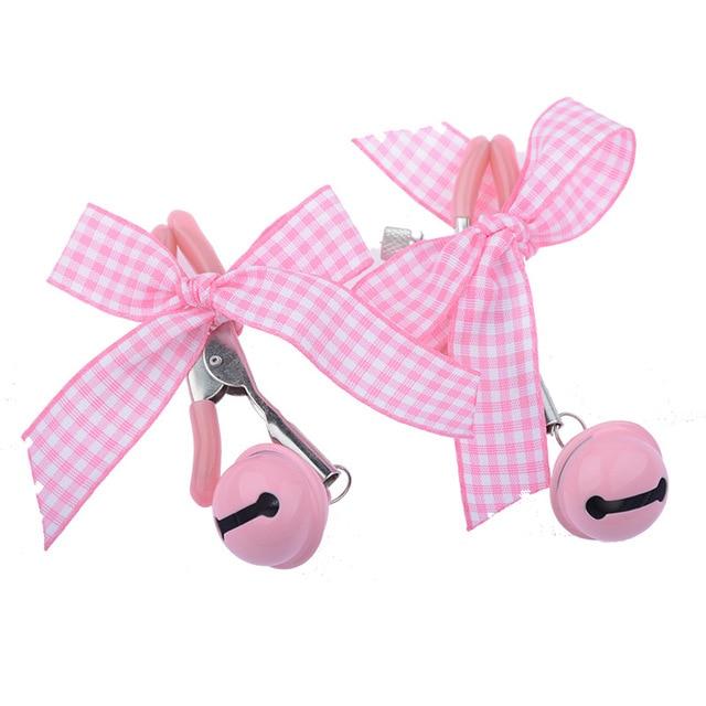 Cute Bow Bell Nipple Clamps Bdsm Littles Kink Fetish