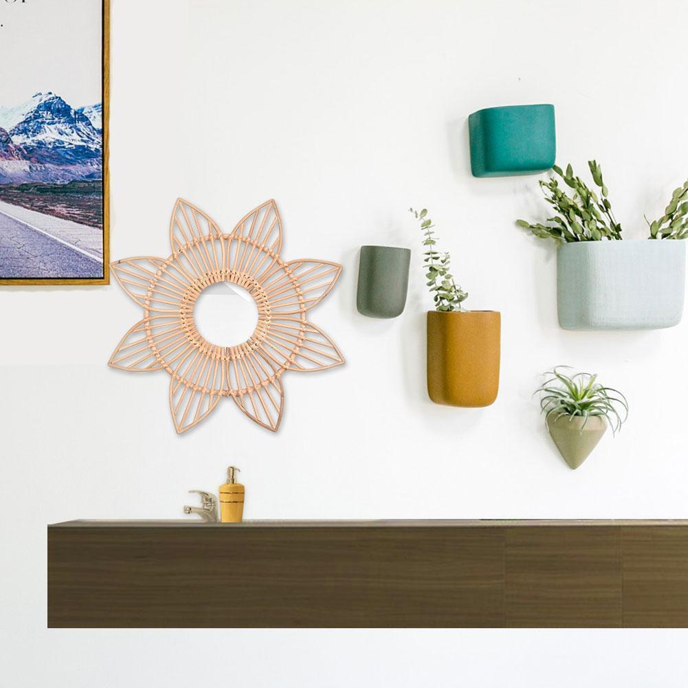 Boho Sunflower Floral Rattan Wall Art Decor