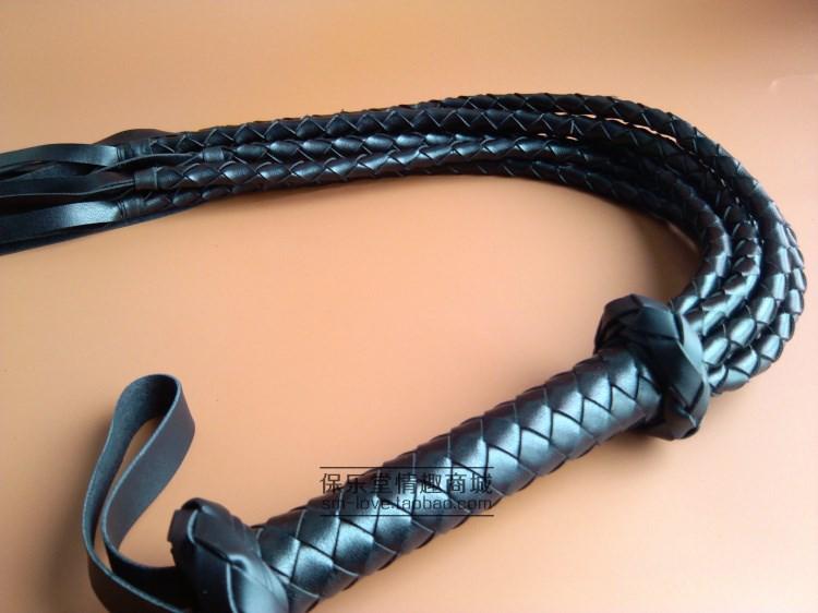 Bdsm Flogger Braided Black Red Tails Spanking Sex Toy Impact Play Fetish