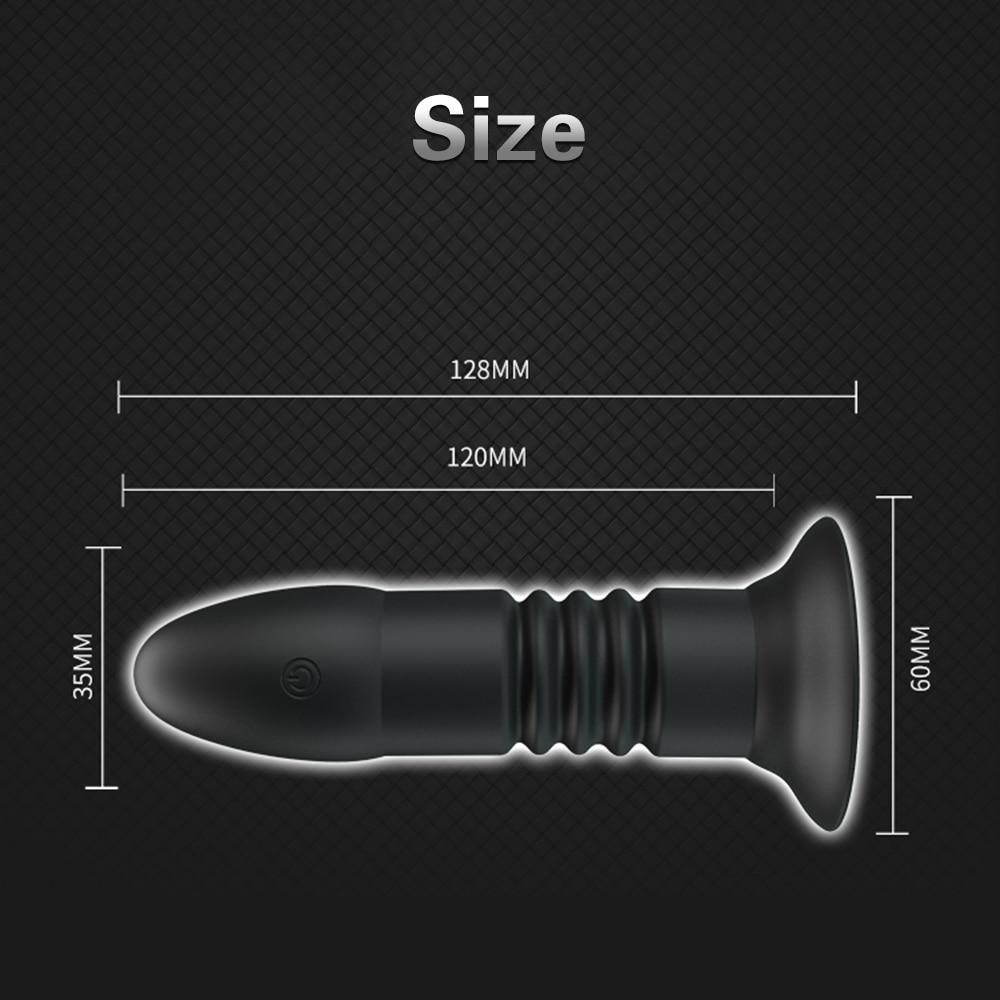 Telescopic Thrusting Anal Vibrator Bdsm Wireless Butt Plug