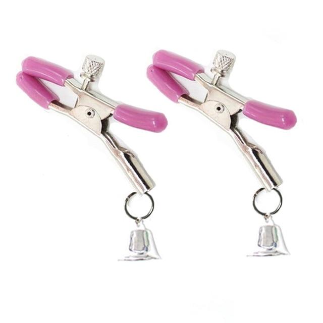 Sexy Nipple Clamps With Silver Bells Breast Clips Bdsm Kink Fetish