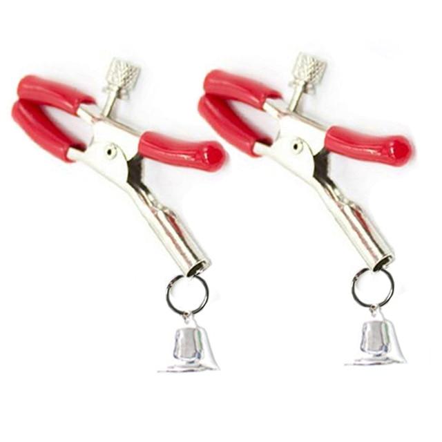 Sexy Nipple Clamps With Silver Bells Breast Clips Bdsm Kink Fetish