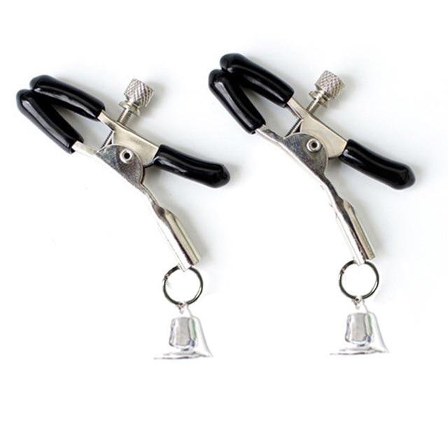 Sexy Nipple Clamps With Silver Bells Breast Clips Bdsm Kink Fetish
