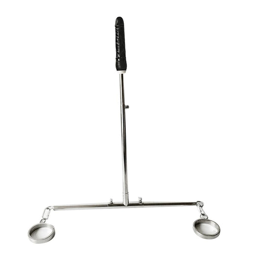 Stainless Steel Leg Spreader Bar Black Dildo Bondage Device Bdsm Restraints