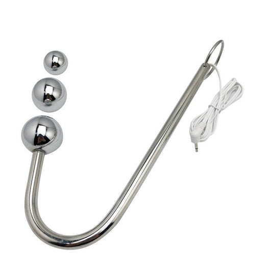 3 Sizes Electro Hook Electric Stimulation Toy Metal Anal Beads Bdsm