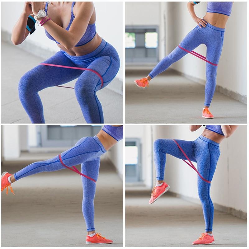5Pcs Gradient Resistance Bands Home Fitness Exercise Workout Equipment