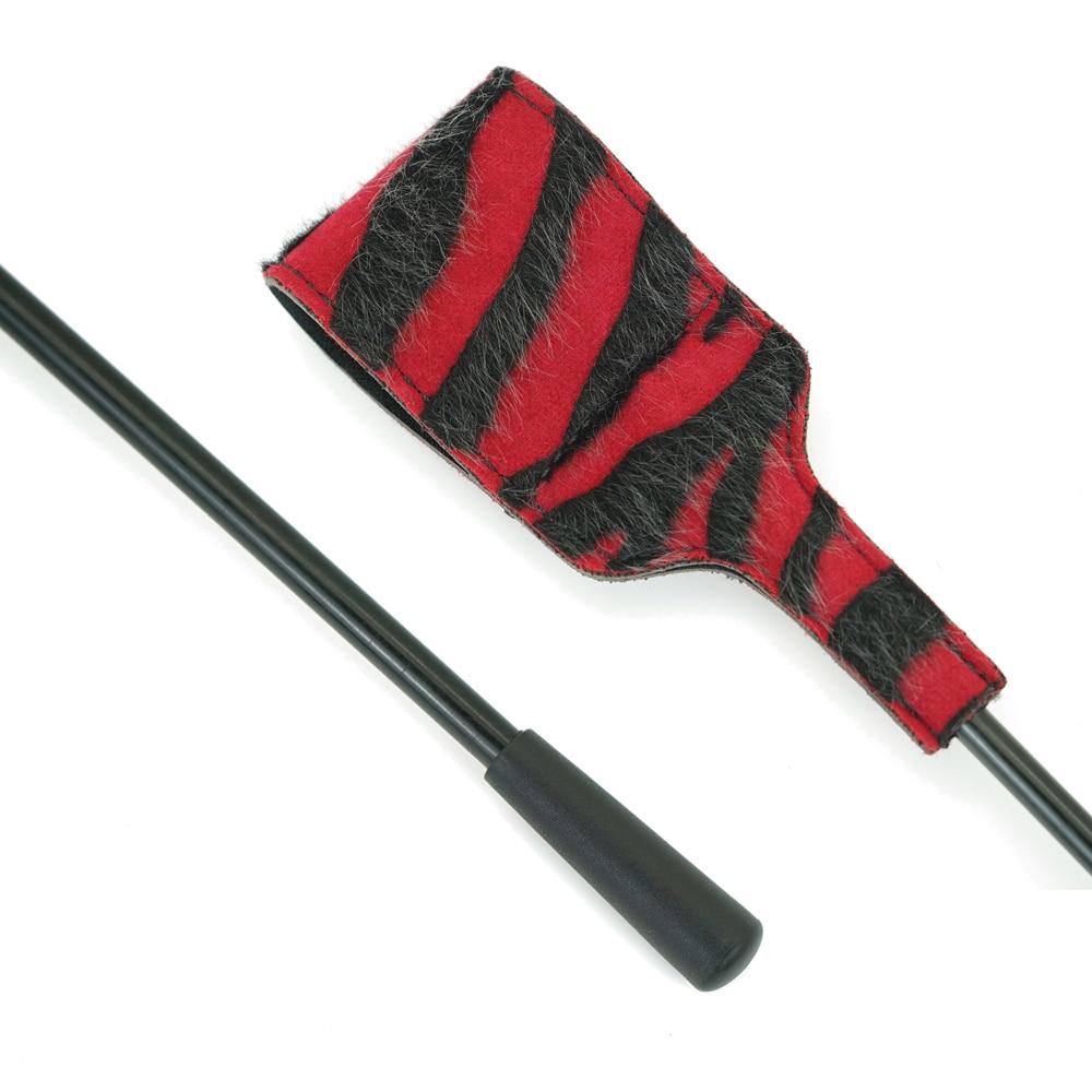 Bdsm Spanking Crop Black Red Impact Play Toy