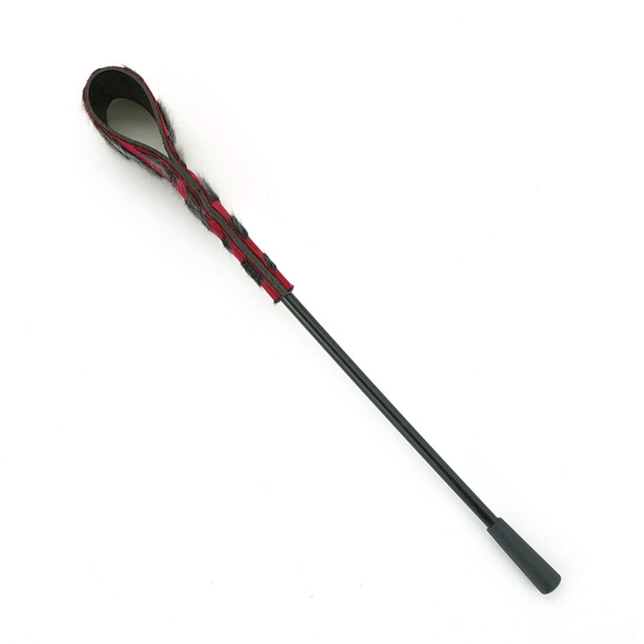 Bdsm Spanking Crop Black Red Impact Play Toy