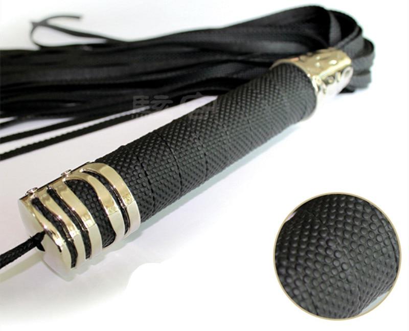 Bdsm Black Rubber Flogger Ass Spanking Sex Whip Impact Toy