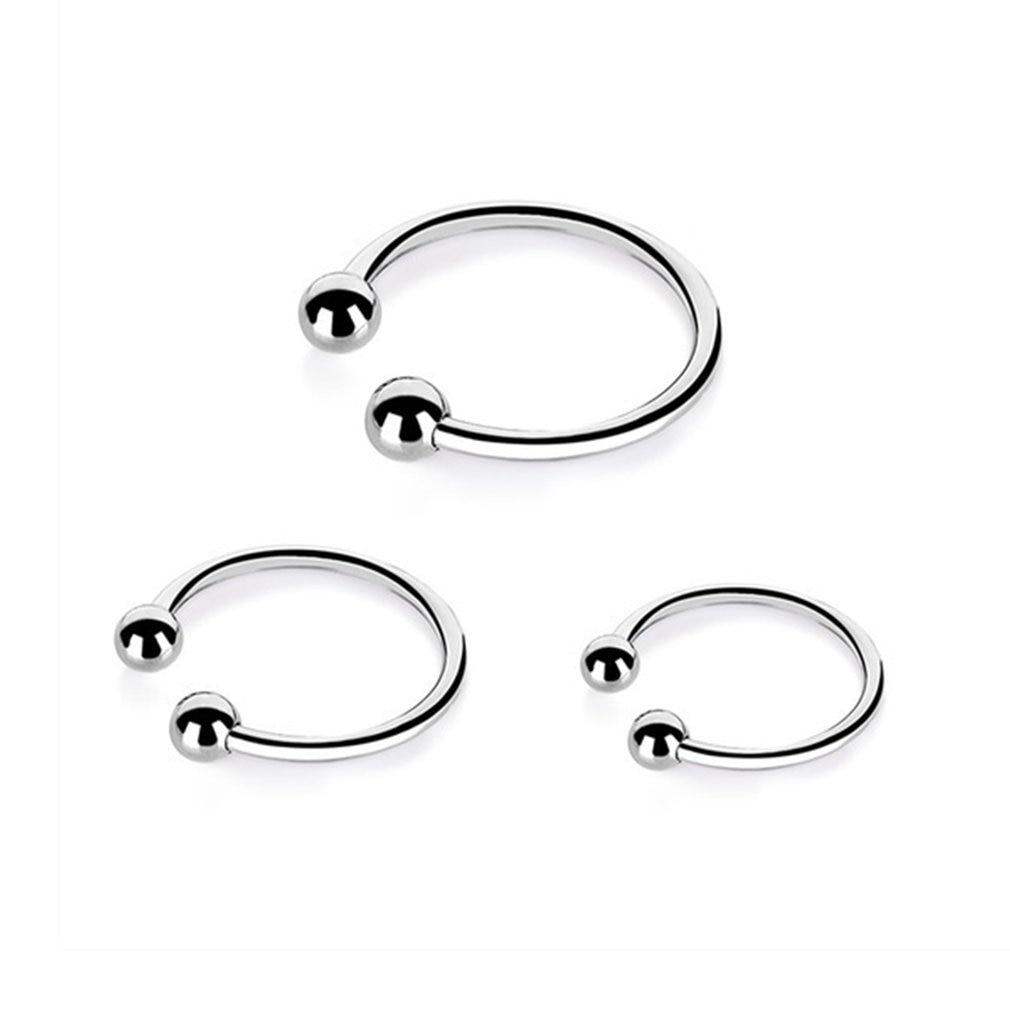 Stainless Steel Metal Glans Penis Delay Training Half Circle Cock Ring Men