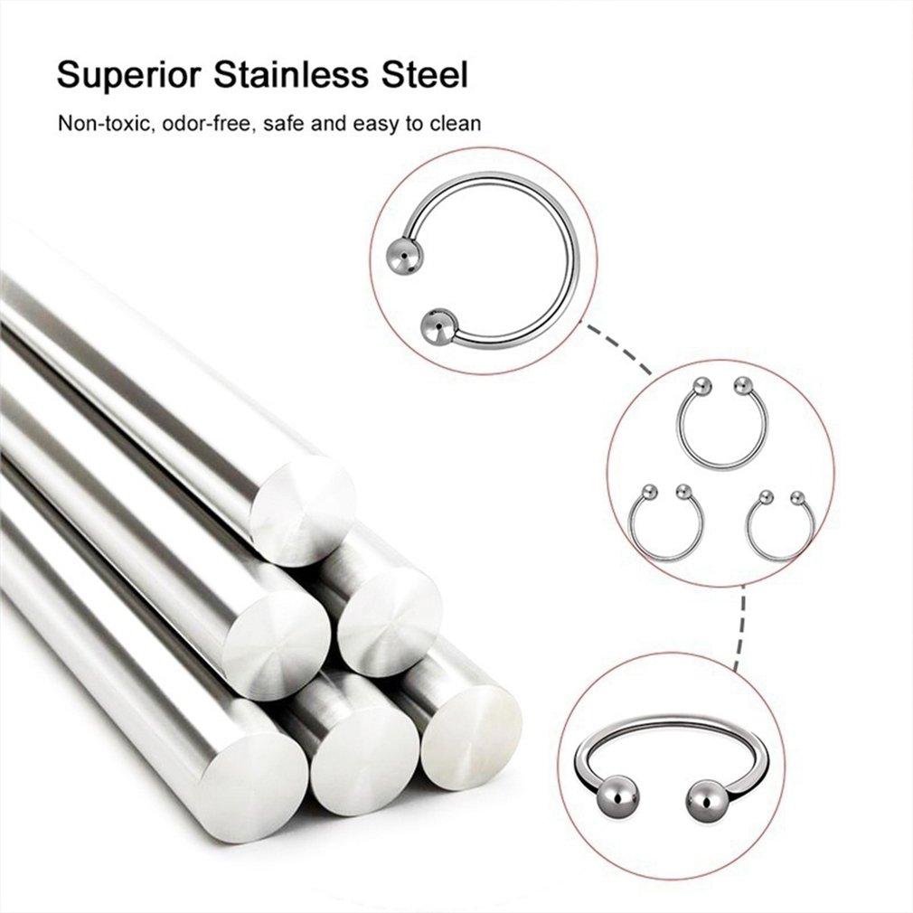 Stainless Steel Metal Glans Penis Delay Training Half Circle Cock Ring Men