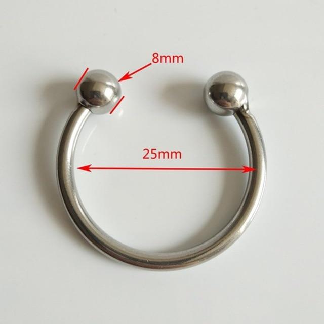 Stainless Steel Metal Glans Penis Delay Training Half Circle Cock Ring Men