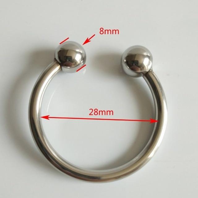 Stainless Steel Metal Glans Penis Delay Training Half Circle Cock Ring Men