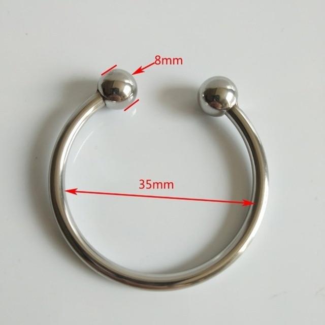 Stainless Steel Metal Glans Penis Delay Training Half Circle Cock Ring Men
