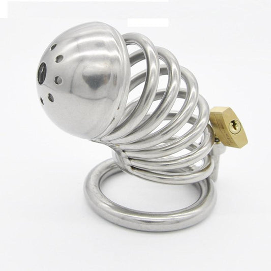 Stainless Steel Cock Cage Male Metal Chastity Device Penis Lock Bdsm Fetish