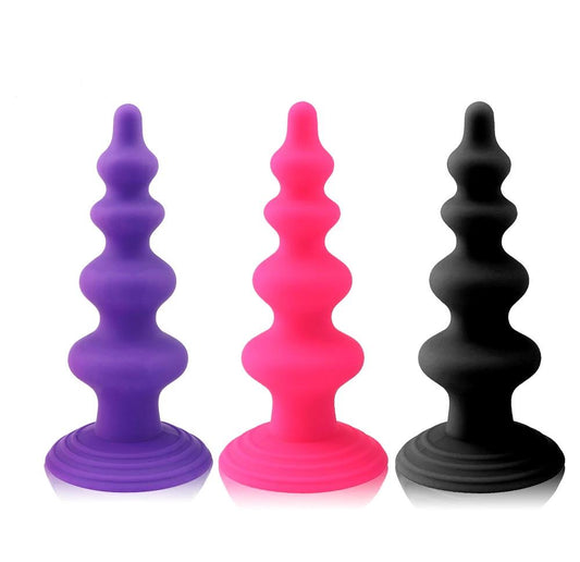 Silicone Anal Dildo Prostate Massager Strong Suction Cup Butt Plug