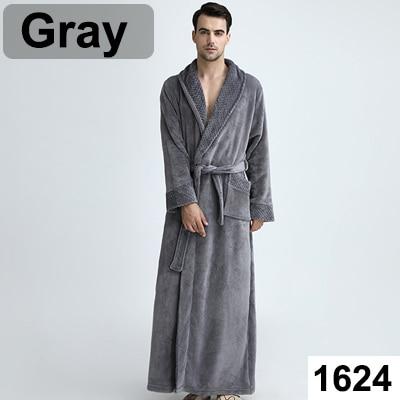 1 Sets of Hod Health & Home 1 Sets Of Long Warm Coral Fleece Plush Soft Winter Dressing Gown Men Women