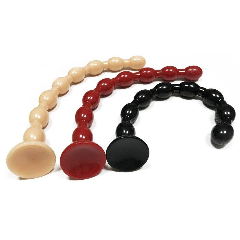 19.69 Inch Super Long Beads Anal Masturbator With Suction Cup