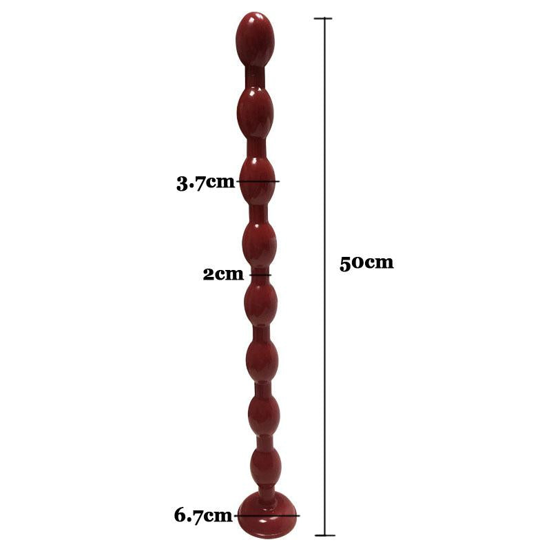 19.69 Inch Super Long Beads Anal Masturbator With Suction Cup