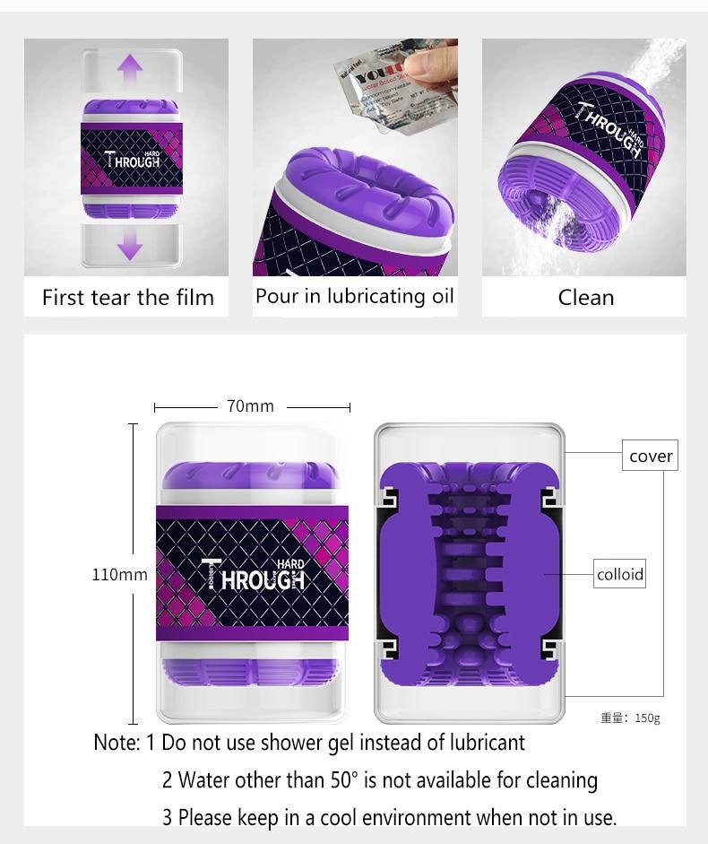 Purple Green Blue Silicone Masturbator Penis Stroker Sleeve Masturbation