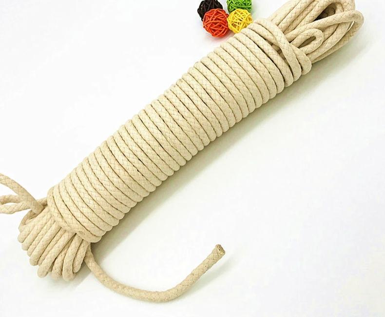 Braided Waxed Cotton 4 / 5 6 8Mm Strong Shibari Bondage Rope Bdsm