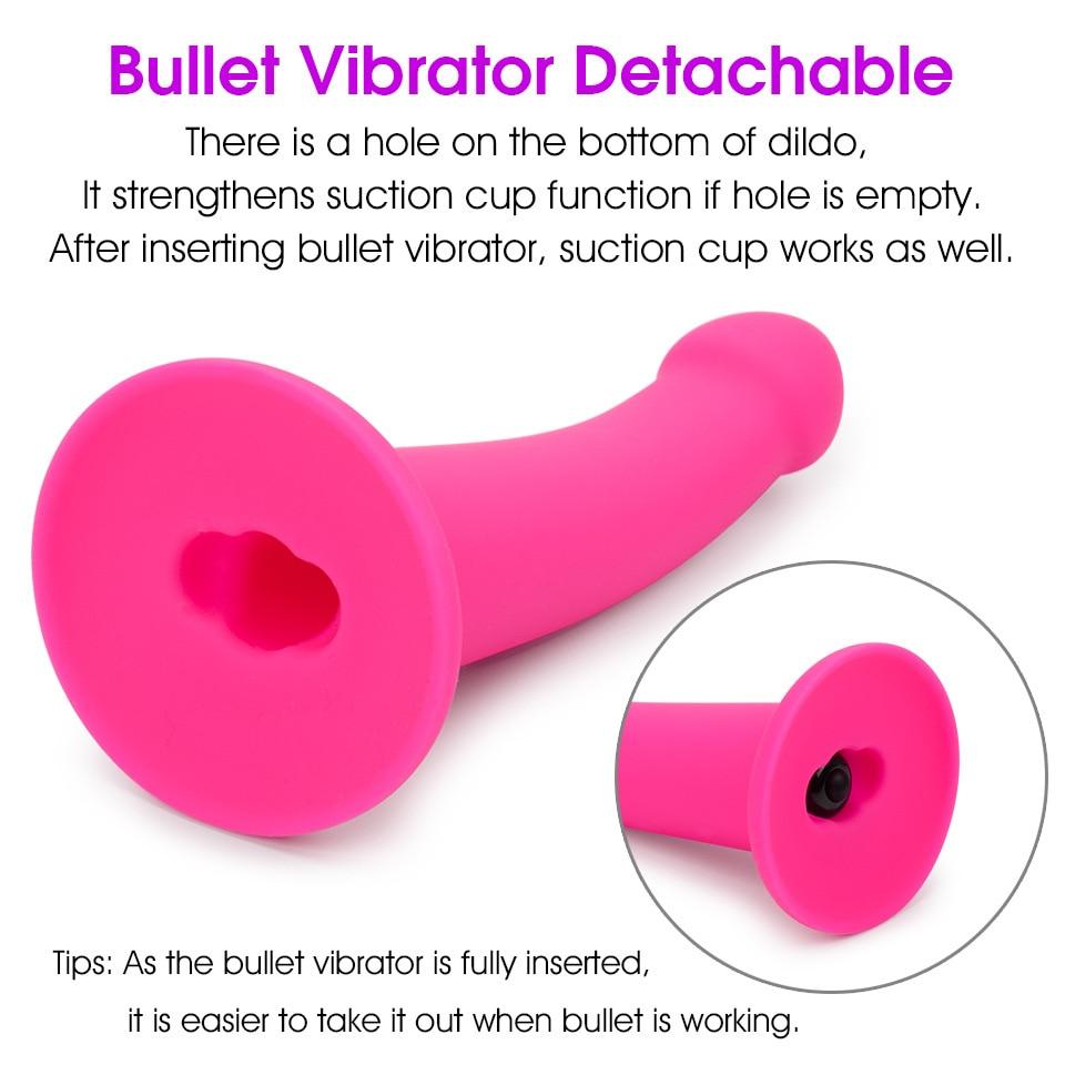 Wearable Panties Dildo Strap On Harness Realistic Penis Vibrator