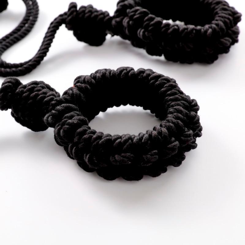 Braided Shibari Rope Bondage Handcuffs Ankle Cuffs Restraints Bdsm Hogtie